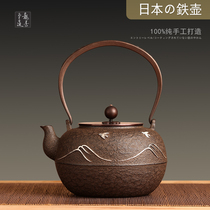 Longshantang Japan imported southern iron pot cast iron uncoated tea tea boiling water tea set wave thousand birds