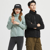 Outdoor Grip Suede Jacket Woman two sides wear Thickened Rocking Grain Coat Woman Autumn Winter Couple Coral Suede Warm Cardiff