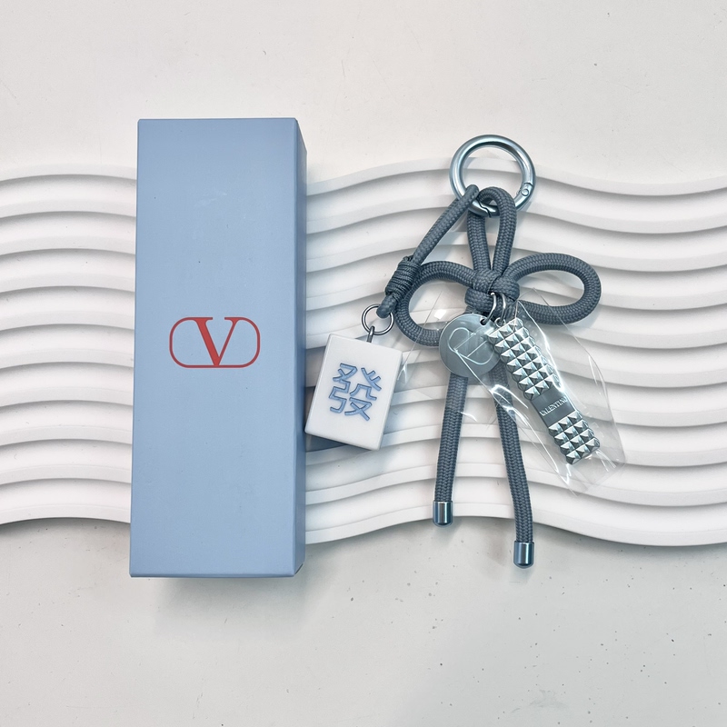New Store Exclusive Gifts and Merchandise: Valentino Good Luck Blue Mahjong Pendant Keychain Accessory