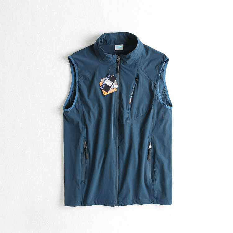 Foreign Trade Tail Single Outdoor Summer Men's Speed Dry Macchia Cardigan-Shirt Light-Thin Elastic Breathable Running Mountaineering Kan Shoulder Large Size