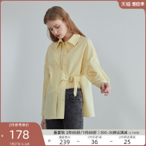 Van th Blue En 210256 French style casual shirt female spring autumn irregular design feeling small crowd to long sleeve blouses