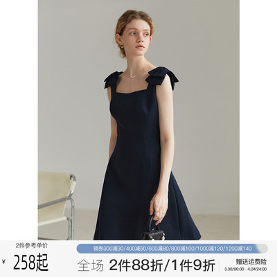 taobao agent Van Si Laman 22FS2011 Temperament Celebrity Campaign Dress Women's Summer Hepburn Wind Dress