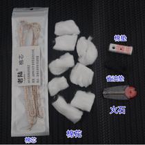 Suitable for ZPPO kerosene lighter cotton core cotton pad skim cotton oil-absorbing cotton grinding wheel top spring replacement repair accessories