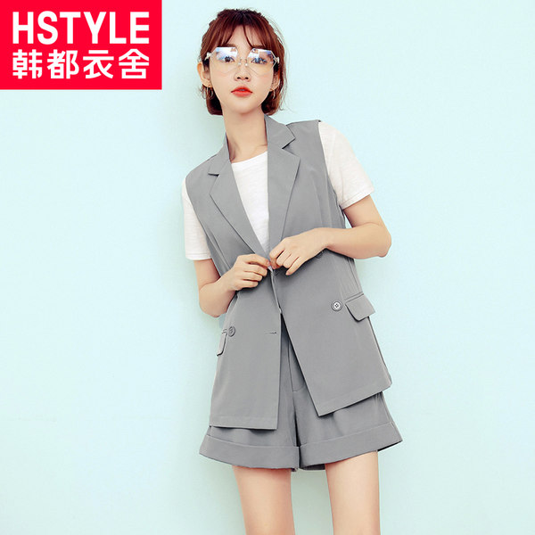 韩都衣舍 职场OL风气质无袖时尚两件套 天猫优惠券折后￥108包邮（￥208-100）