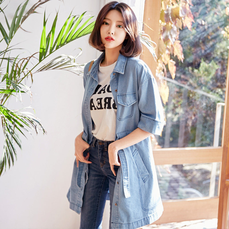 韩都衣舍 牛仔蝴蝶结连衣裙 天猫优惠券折后￥136包邮（￥166-30）