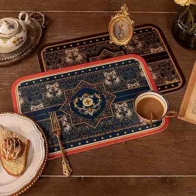 Light luxury European household leather table mat anti-hot insulation mat waterproof disposable mat plate mat bowl mat Western food mat