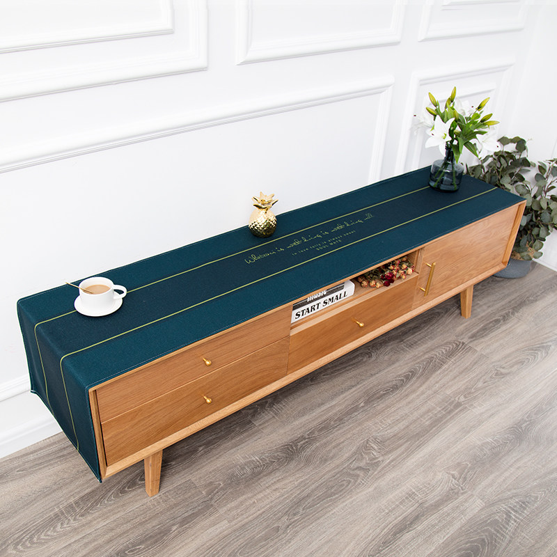 Minimal Nordic wind dust-proof TV cabinet covers the tablet table flag