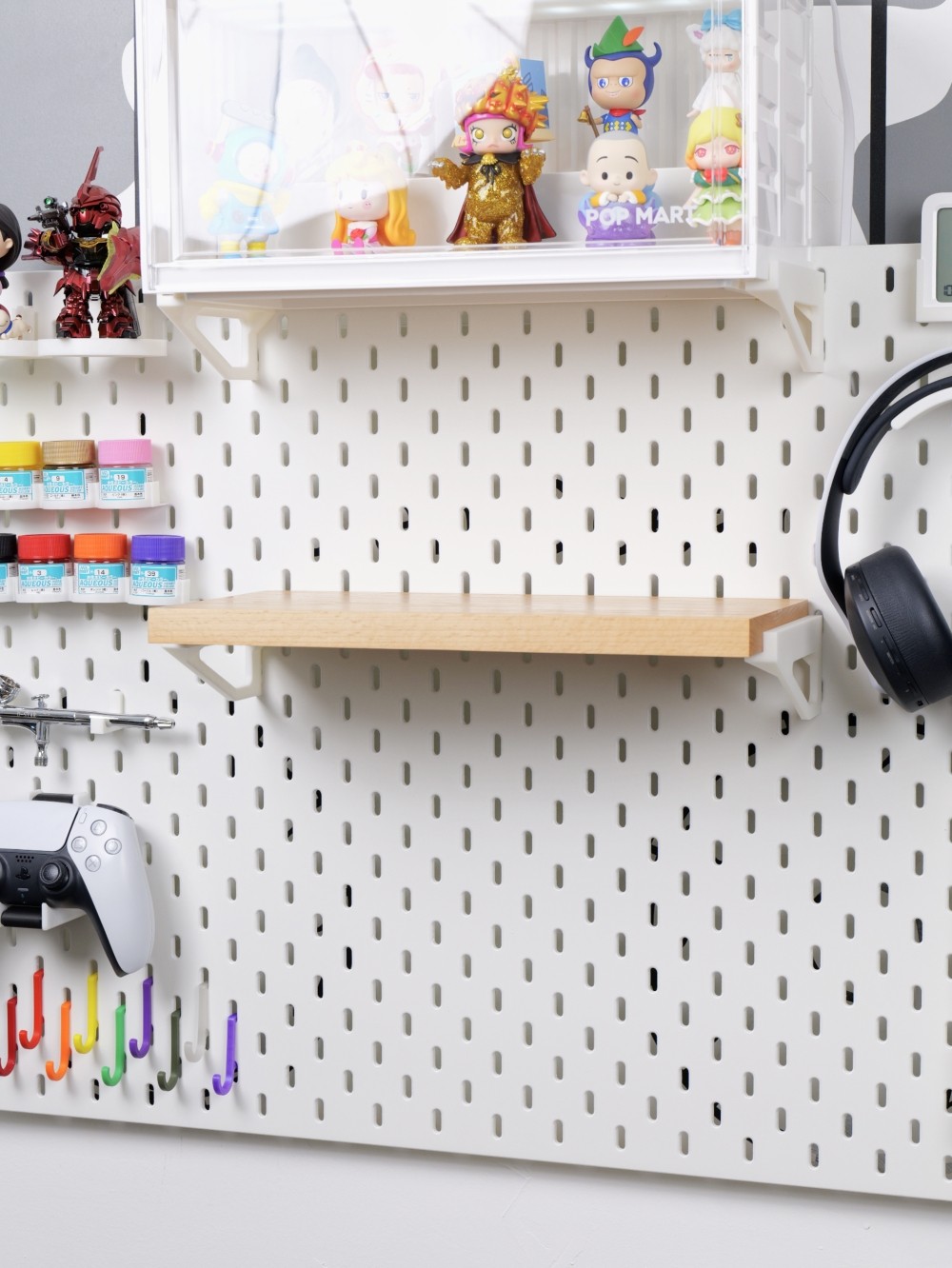 Suitable for IKEA SKADIS IKEA hole board accessories Large platform flat bracket containing beech wood board