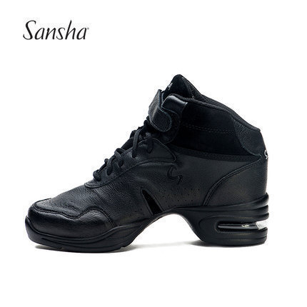 SANSHA Sansha new dance shoes leather square dance modern dance shoes fitness shoes men and women dance shoes