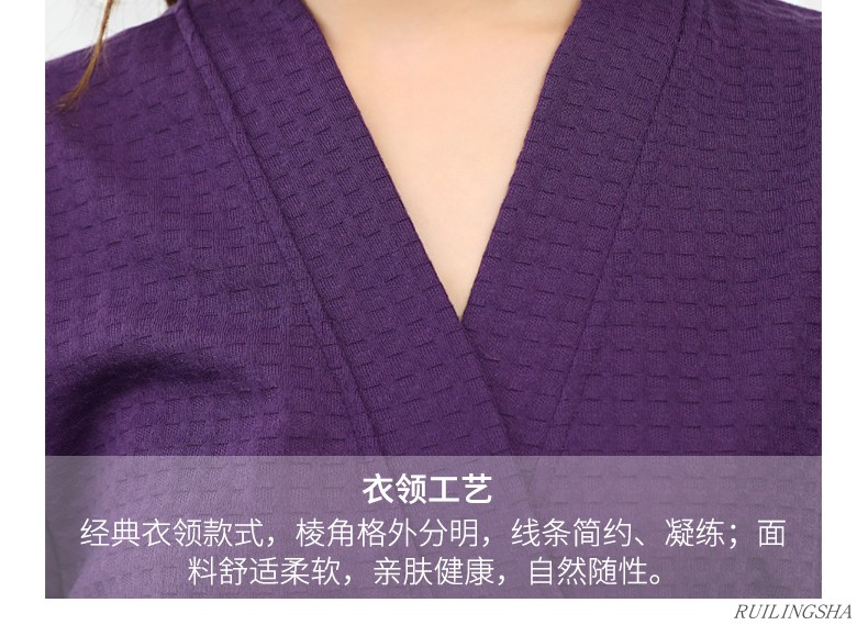 Đàn ông và phụ nữ mùa hè khô nhanh áo choàng mỏng phần dài cặp vợ chồng tay áo bảy điểm lỏng áo choàng lụa kimono áo choàng tắm kích thước lớn áo choàng ngủ