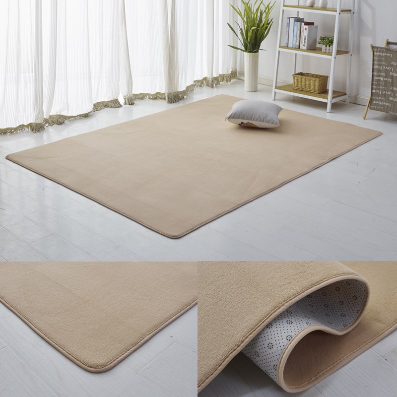 Minimalist phòng khách hiện đại bàn cà phê nhung san hô thảm thảm phòng ngủ phòng nhà đầy đủ các cửa hàng cạnh giường ngủ dễ thương tùy biến - Thảm lót sàn simili