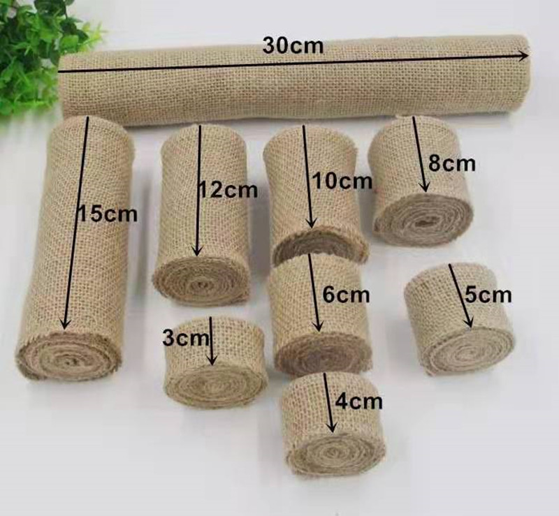 Kindergarten Artisanal DIY Christmas Christmas Decoration Background Corridor Environment Creation Hanging Accessories Coarse Hemp Cloth sheet Roll