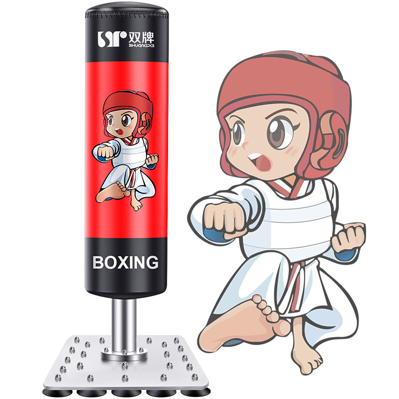 Double card children's boxing sandbag household vertical suction cup tumbler Sanda 1 4m solid PU sandbag