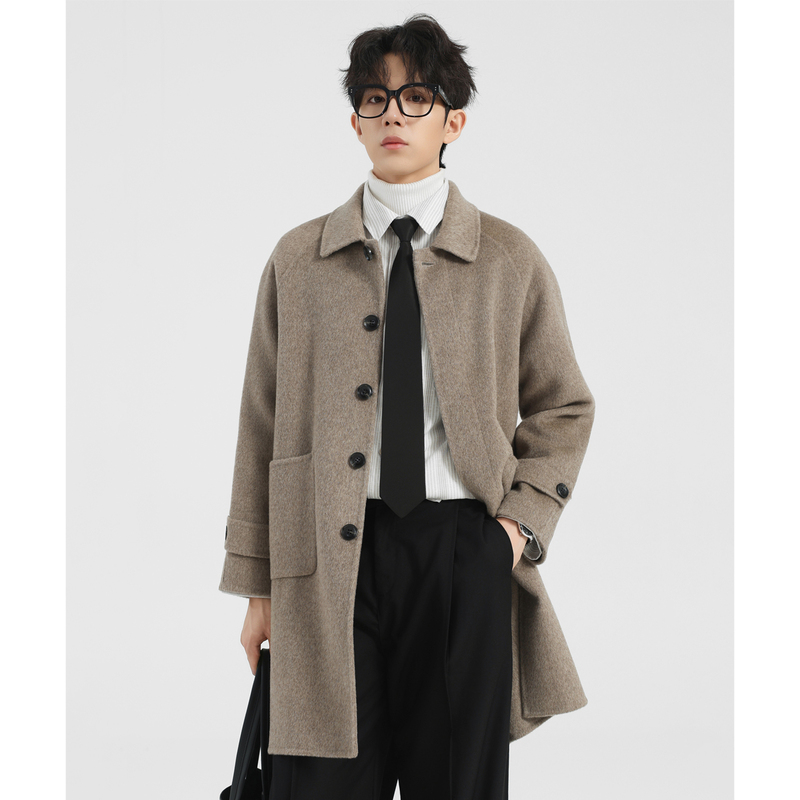 26 Autumn/Winter New 100% Pure Wool Coat, Mid-Length, Soft and High-End Woolen Jacket, Cashmere Windbreaker for Men 26 Autumn/Winter New 100% Pure Wool Coat, Mid-Length, Soft and High-End Woolen Jacket, Cashmere Windbreaker for Men