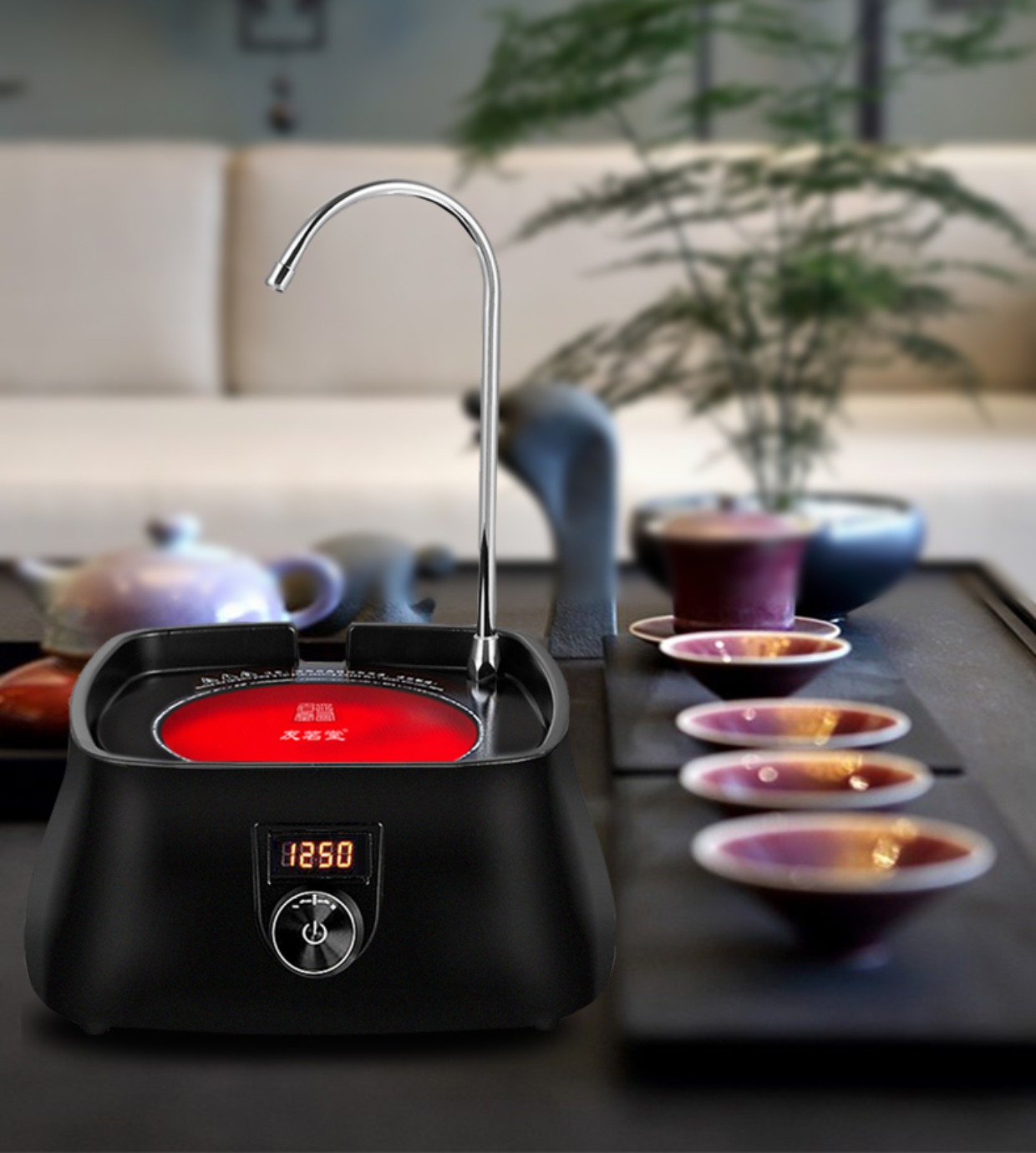 茗 Bếp điện gốm sứ Trà trà nước tự động ấm đun nước điện gia dụng mini sắt ấm đun nước pha trà đối lưu - Bếp điện bep tu doi