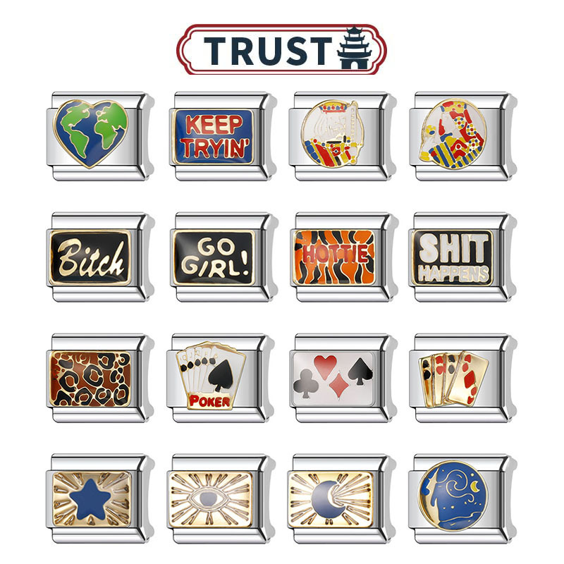 Trusta Italian Module Bracelet Playing Card Series DIY Jewelry Original Personalized Trendy Bracelet Birthday Gift