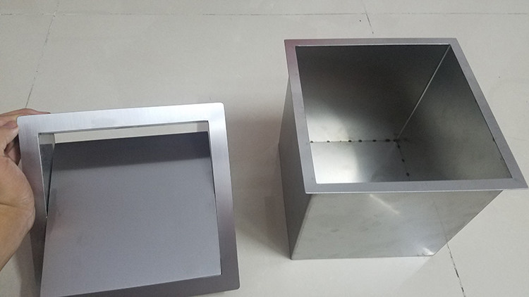 Kitchen Table Face Built-in Square Overall Cabinet Trash Can Surface Flush with stainless steel bin integral Cupboard Stainless Steel