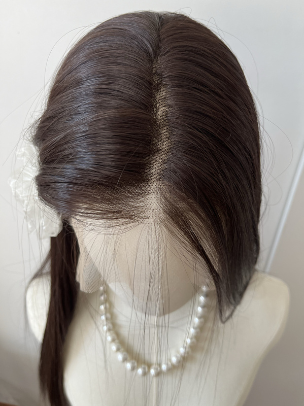 [Imported Silk Lightweight Edition] Hazelnut Cold Brown! High-End 13×6 Extra Large Lace Hand-Knitted High-Temperature Fiber Wig