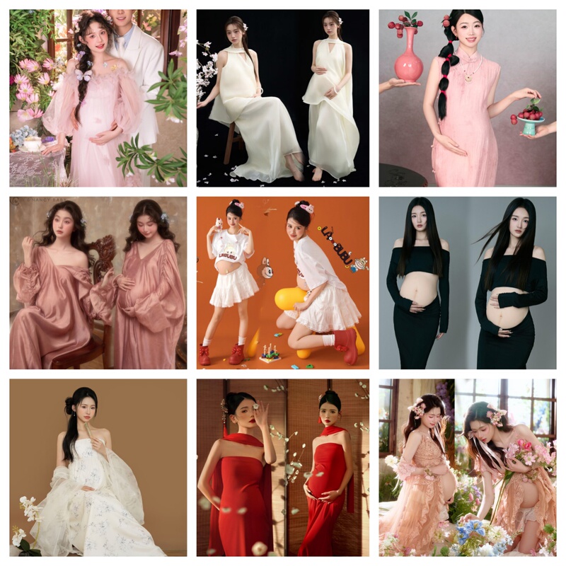 Maternity Clothing Studio New Maternity Photo Shoot Outfit French Aesthetic Fresh Pink Strapless Dress Maternity Gown Maternity Clothing Studio New Maternity Photo Shoot Outfit French Aesthetic Fresh Pink Strapless Dress Maternity Gown