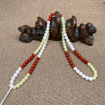 And Tian Yuseed stock multi-treasure round bead hanging chain 6mm108 Female Money Jade Pendant Hanging Rope Jade Necklace Wool Clothing Chain