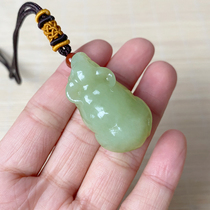 And Tian Yuhuang Mouth Material Zodiac Bull Pendant for men and women with natural jade Natural Jade This Year Bull Airlift SOLID PENDANT