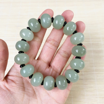 Xinjiang and Tian Yuabacus beads hand chain clear water color male and female Buddha pearl jade apple beads handstring