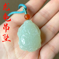 Xinjiang and Tian Yulong Tortoise Beast Pendant men and women with the same style of hanging pendant jade necklace jade necklace cute transhipment text to play