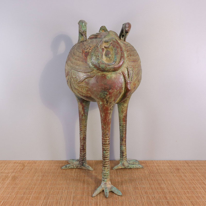 Warring States Period-Shuanghe Sanyu Tripod Antique Collection of Old Objects, Leaving Truth and Crafts