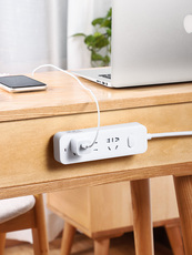 Держатель гнездо 日本磁吸式排插固定器壁挂无痕家用免打孔塑料插线板整理固定神器