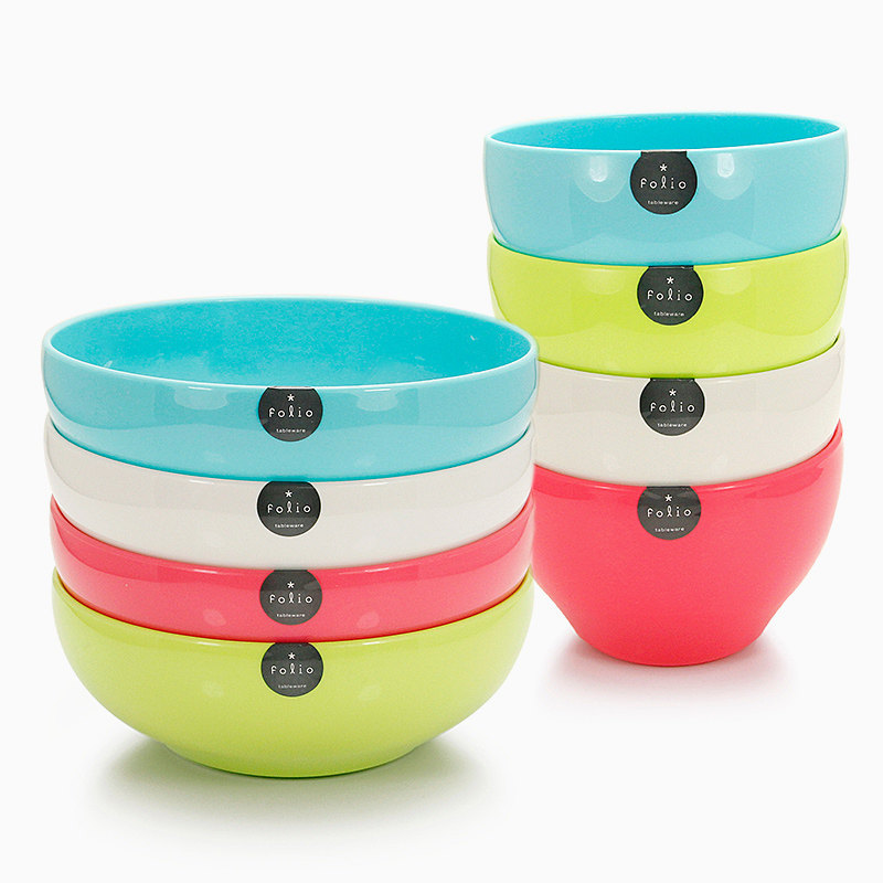 Japan imported children's drop-proof rice bowl Environmental protection plastic bowl Creative tasteless Japanese-style large soup bowl soup basin instant noodles bowl