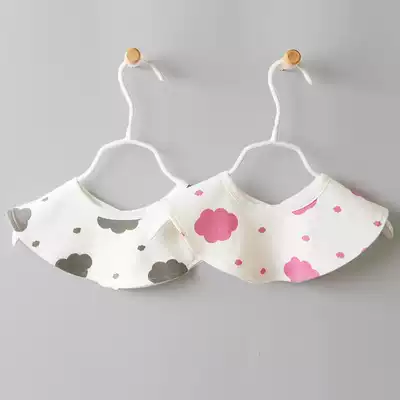Newborn cotton snap saliva towel Baby round rotating saliva towel eating pocket nursing towel