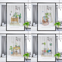 Window bathroom toilet toilet Toilet Balcony Frosted Glass Stickers Light Transmission Opaque Anti-Peering Shading Windows Flower Cling Film