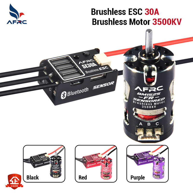 Afrc 30A Bluetooth Sensored Brushless Esc/Motor Set Mini Car 1/24/27/28 Drift Mosquito Car