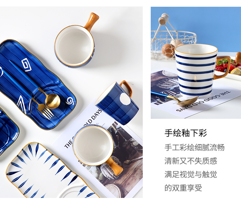 Jingdezhen ceramic household individuality creative dishes suit children oatmeal for breakfast bowl dishes one eating utensils