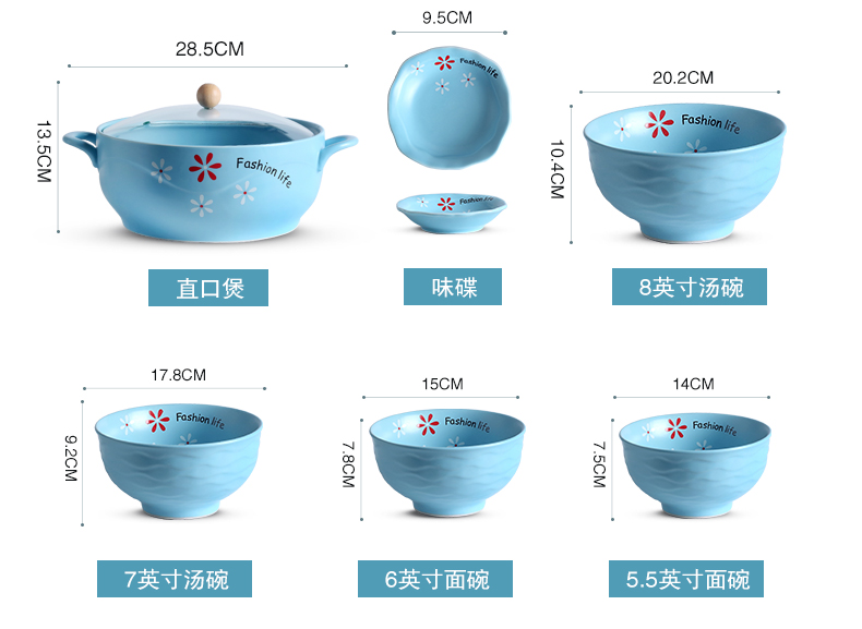 Jingdezhen household to eat bread and butter plate ceramic large 0 a single Japanese creative contracted the noodles soup bowl dishes