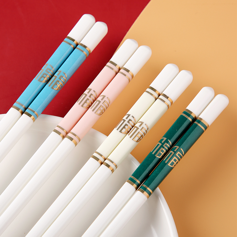 Jingdezhen ceramic chopsticks chopsticks home high - grade f suit non - slip mouldproof ivory white ipads porcelain ten pairs of chopsticks gifts