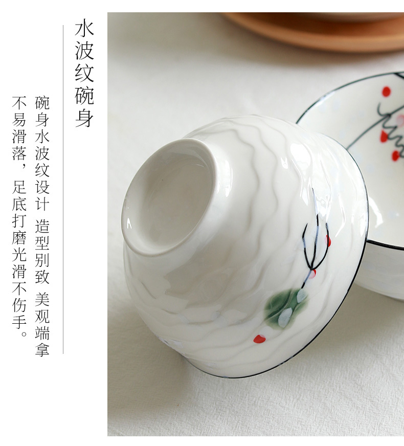 Home to eat bread and butter of jingdezhen ceramic rainbow such use large bowl soup bowl creative contracted Japanese under the glaze color tableware