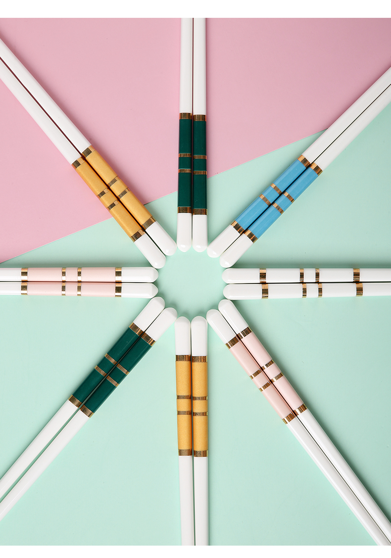 Jingdezhen ceramic chopsticks home antiskid mildew to hold to high temperature single and double Chinese high - grade ipads China public chopsticks tableware