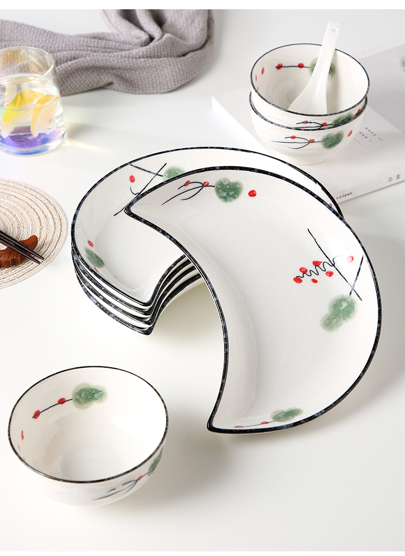 Japanese dishes suit household web celebrity reunion platter ceramic tableware creative new combination of jingdezhen