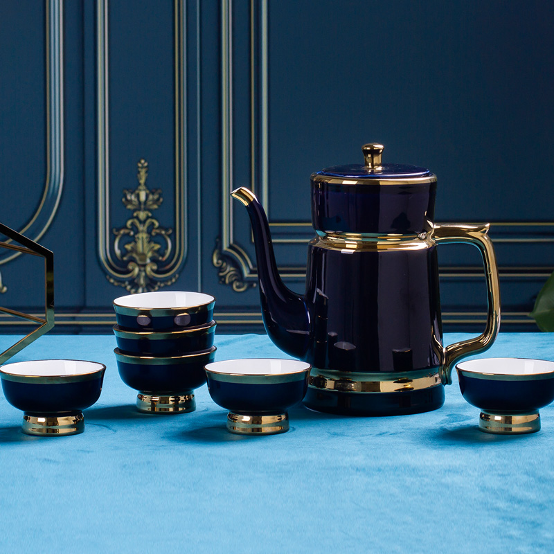 Nordic ceramic teapot teacup suits for home sitting room is I and contracted creative tea water cup of jingdezhen tea service