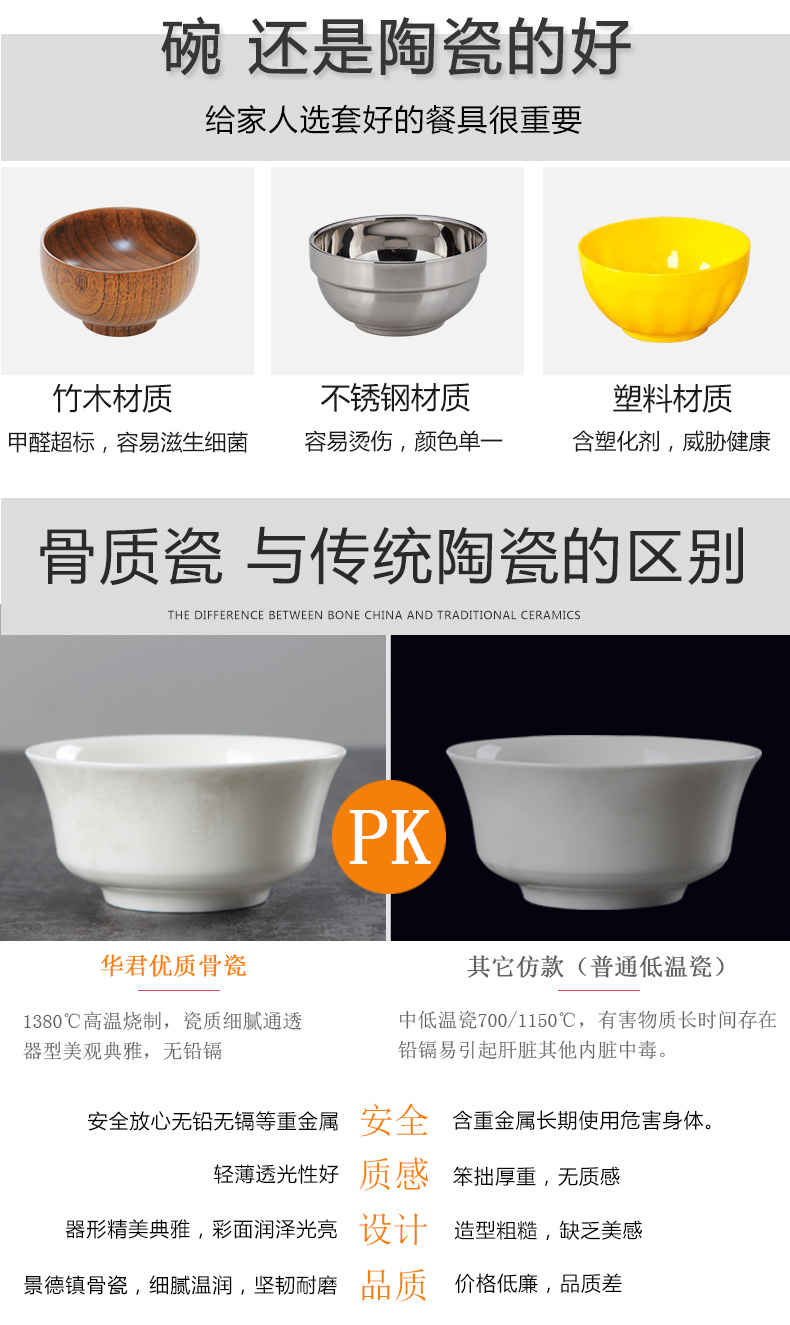 Use of household of jingdezhen ceramic Bowl 6 inch Bowl Bowl ceramic ipads China tableware Chinese style hot prosperous rainbow such use