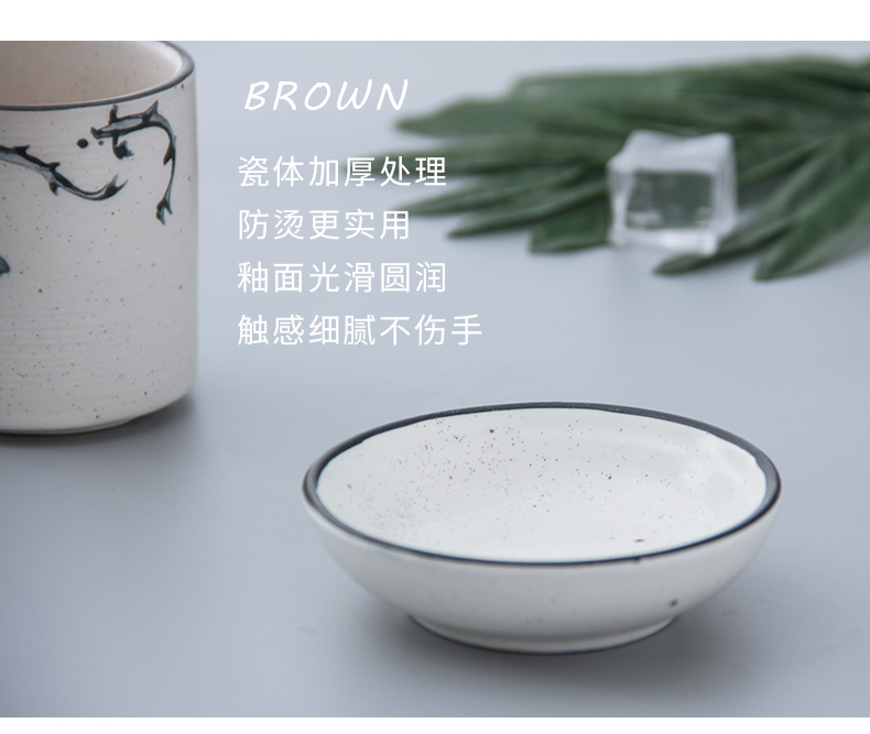 Jingdezhen ceramic plates home dishes dish creative irregular dumpling dish soy sauce flavor dishes snack plate tableware