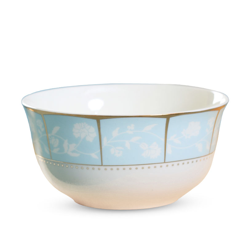 Jingdezhen ceramic plate suit household contracted 10 only to eat the rice bowls Korean ipads porcelain tableware products to 4.5 inches