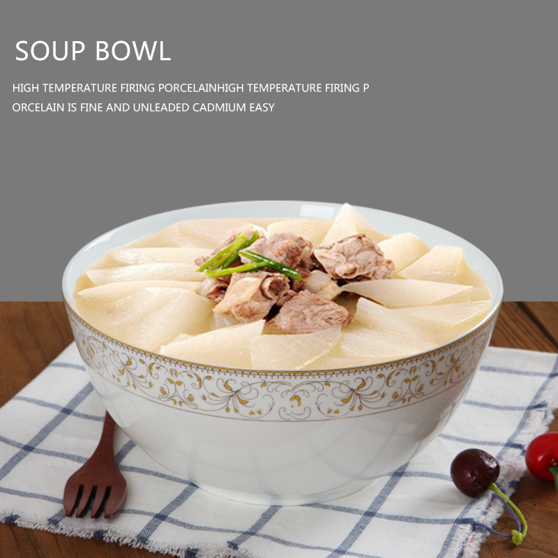 Household size 8 inches to eat rice soup bowl of jingdezhen ceramics rainbow such use contracted creative ipads porcelain hotel tableware