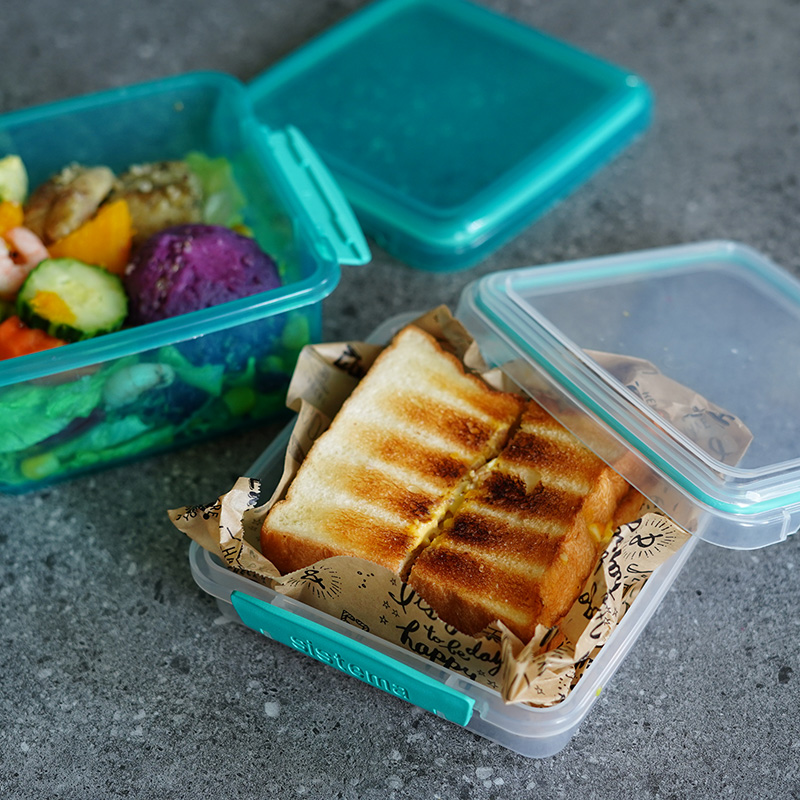 New Zealand imported sistema sandwich box and fruit box combination set salad box bento box lunch box