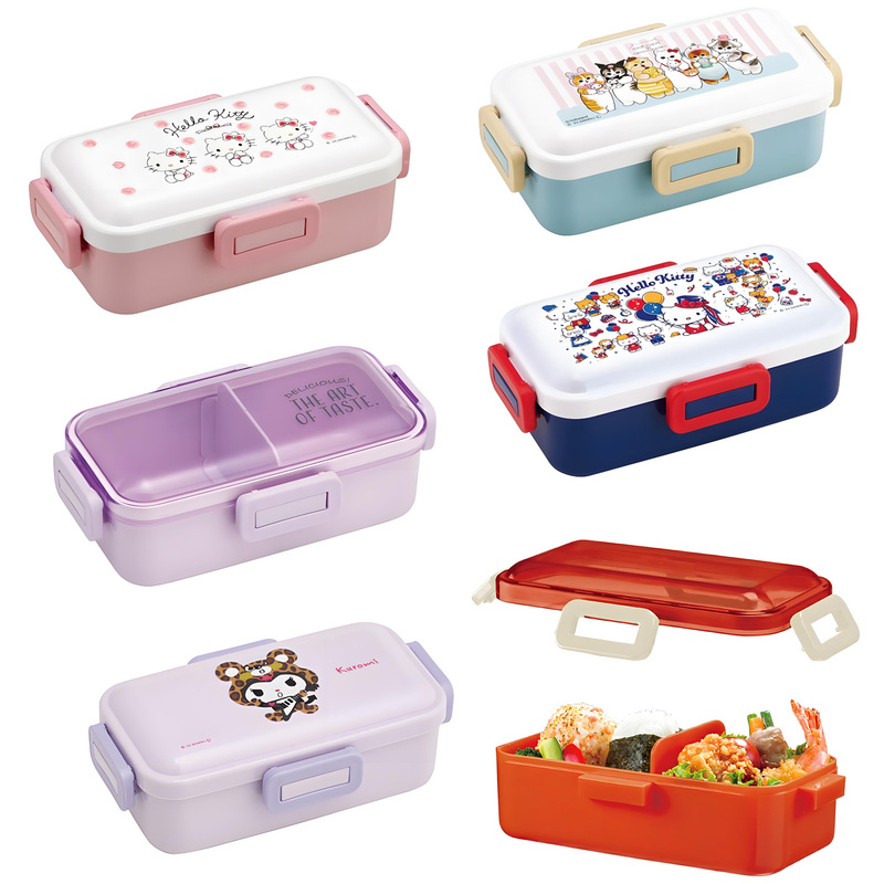 Japanese-Made Skater Single-Layer Lunch Box, Cartoon Bento Box for Elementary School Students/Women, 530ml, Microwaveable
