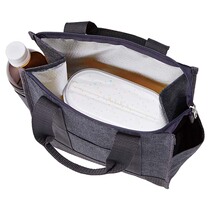 Japan imported square gray insulated lunch box bag lunch box bag