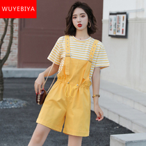 Harness Shorts Suit Teenage Girl Birth Summer Dress 2022 New Middle Middle School High School Students Loose Slim Fit Harness Pants
