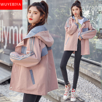 Thin tooling jacket womens spring and autumn clothing 2021 New Junior High School High School students Korean version of loose Joker clothes