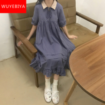 Day Ensemble Dress Girl Birth Summer Clothing 2022 New Junior High School Students College Wind Over Kneecap Length Dresses
